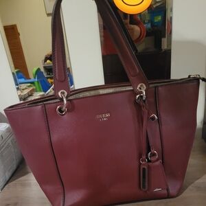 GUESS Maroon Tote Bag